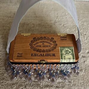 Cigar box evening bag